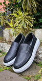 Sapato Mocassim Iate Couro Preto Kangu