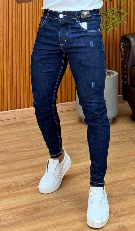 Calça Jeans Hero Essence Escura Puídos