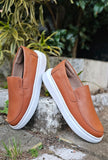 Sapato Mocassim Iate Couro Caramelo Heicon