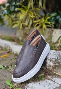 Sapato Mocassim Iate Couro Marrom Heicon
