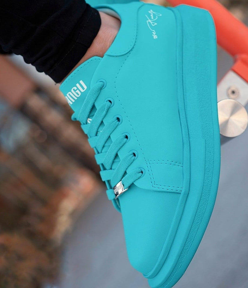Tênis Kangu Oversized Courino sintético Azul aurora