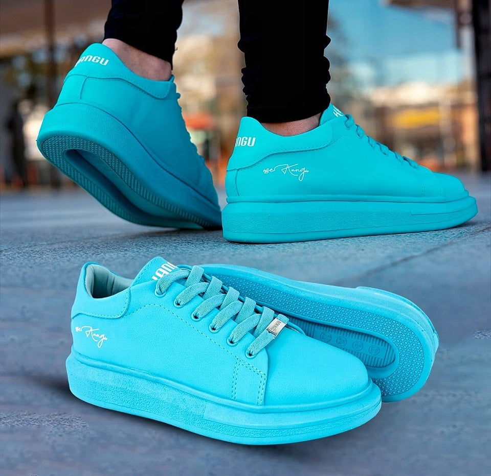 Tênis Kangu Oversized Courino sintético Azul aurora