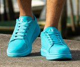 Tênis Kangu Oversized Courino sintético Azul aurora