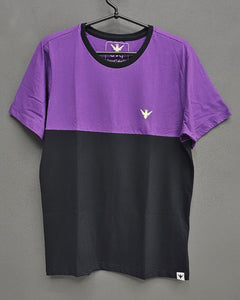 T-shirt Evoque Bicolor Roxa