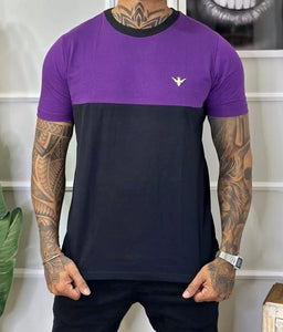 T-shirt Evoque Bicolor Roxa