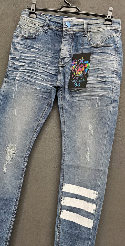 ✨️ Calça Skinny City Destroyed Listras ✨️