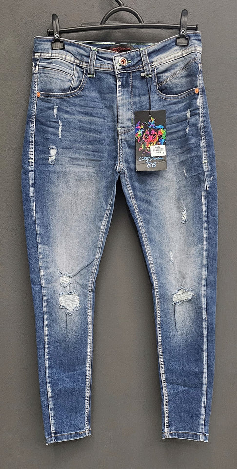 ✨️ Calça Skinny City Destroyed Riscas ✨️