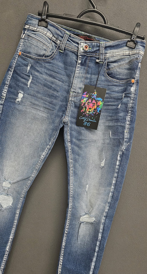 ✨️ Calça Skinny City Destroyed Riscas ✨️