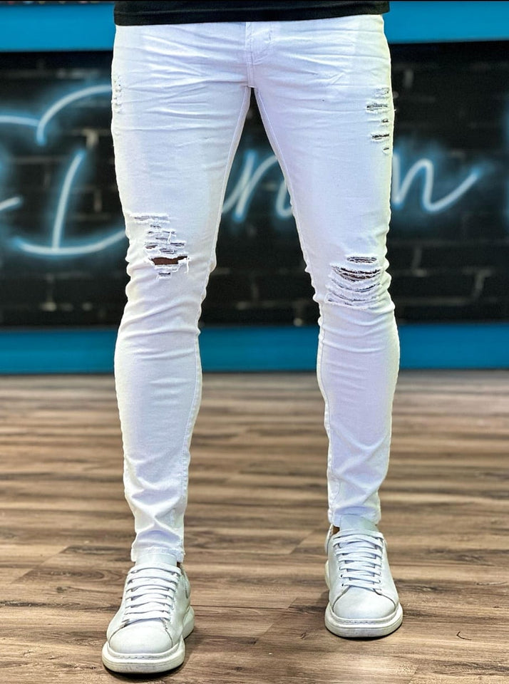 ✨️ Calça Skinny City Destroyed White ✨️