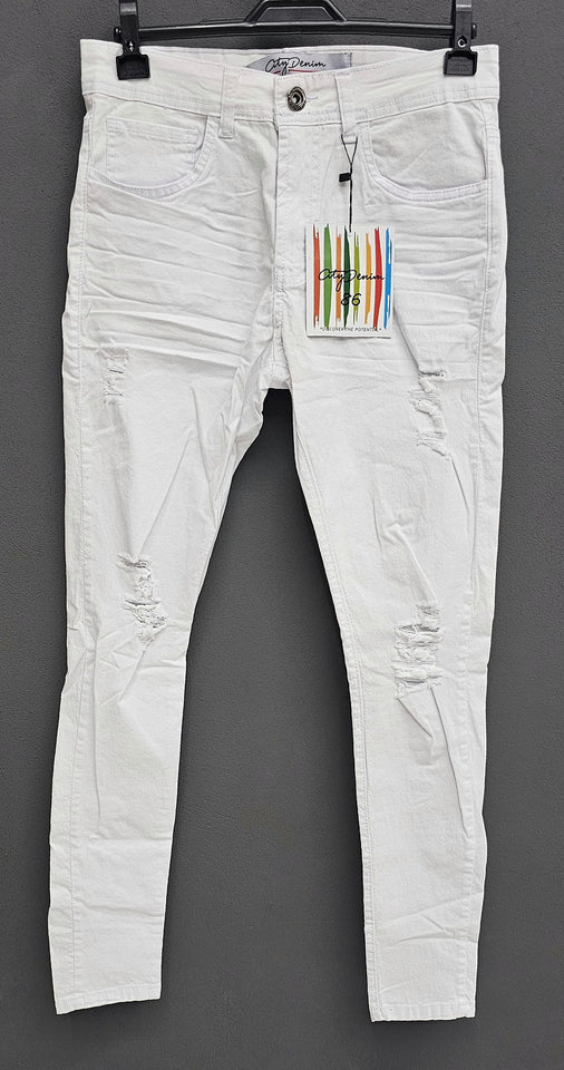 ✨️ Calça Skinny City Destroyed White ✨️