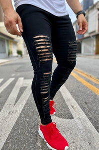 Calça Destroyed Jst Black
