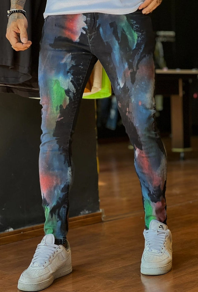 Calça Destroyed Skinny Jay Neon Colors