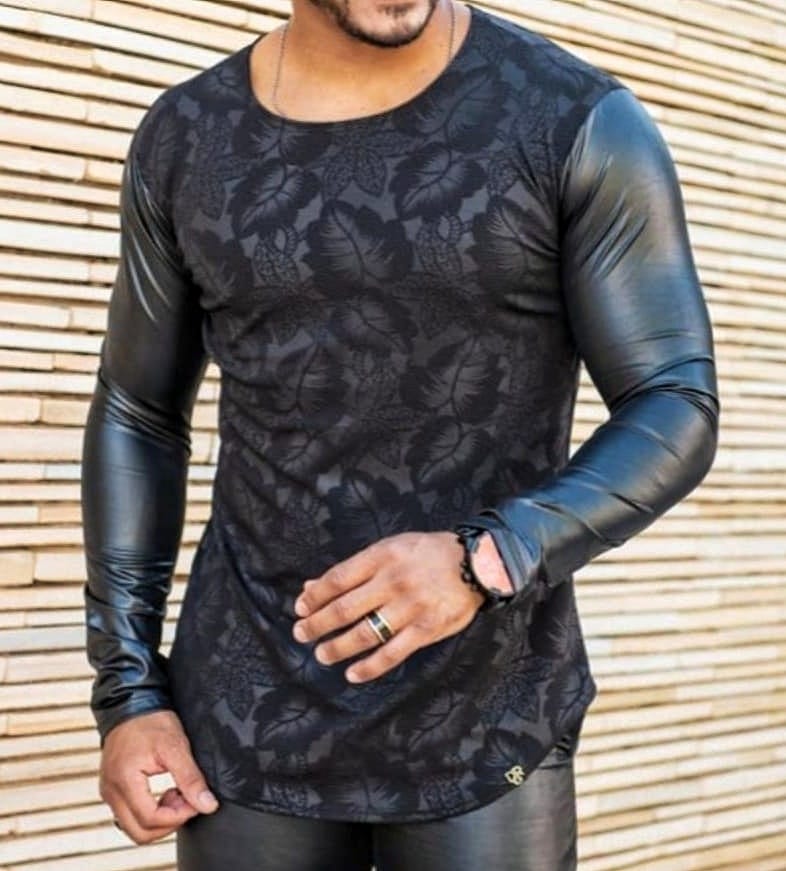 Manga Longa Daring Textura Floral