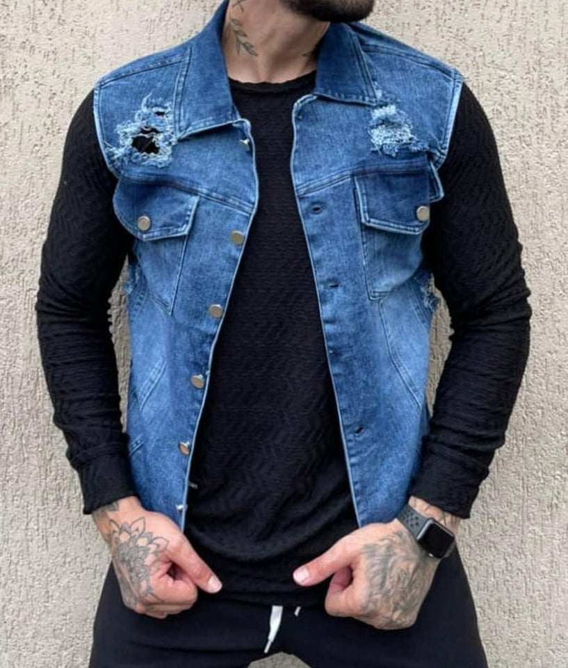 Colete Jeans EXALT Destroyed