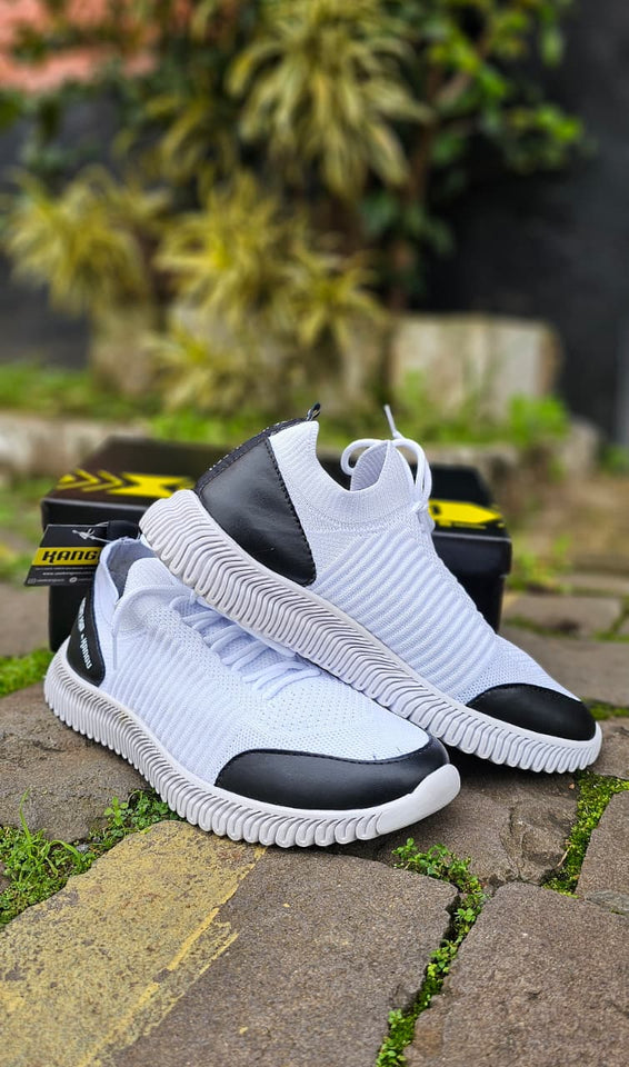 Tênis Meia Kangu Aspiral Rush Branco com Preto