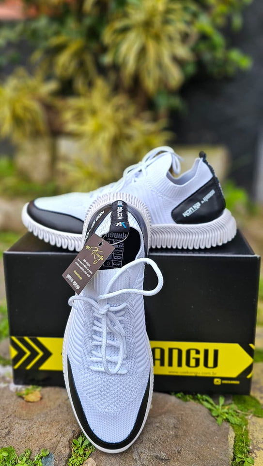 Tênis Meia Kangu Aspiral Rush Branco com Preto