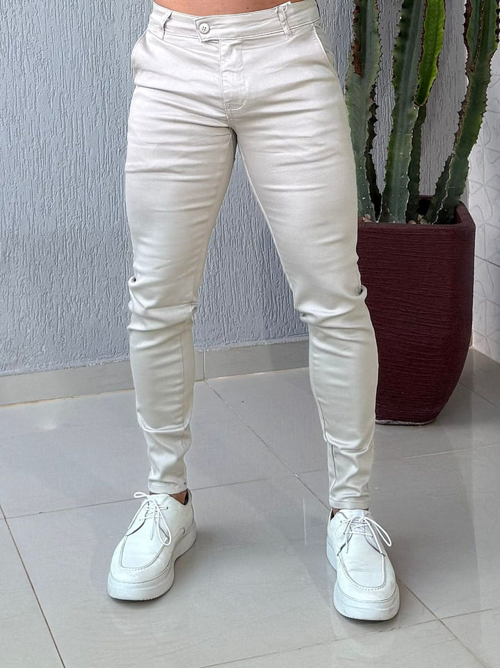 Calça Alfaiataria Skinny Hero Areia