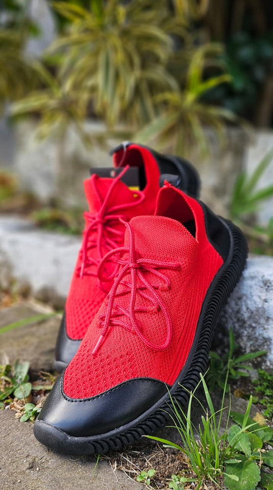 Tênis Meia Kangu Aspiral Rush Vermelho com Preto