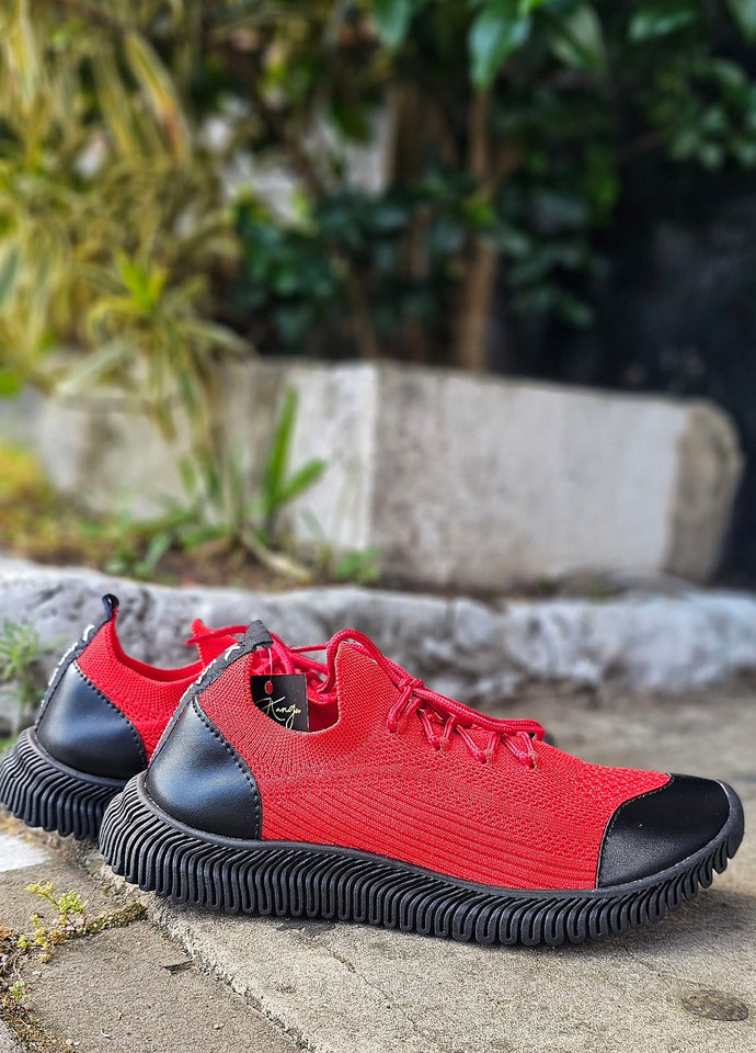 Tênis Meia Kangu Aspiral Rush Vermelho com Preto