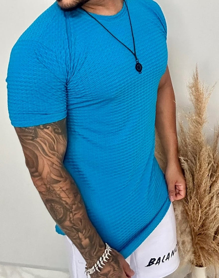 T-shirt Premium Rendada Azul
