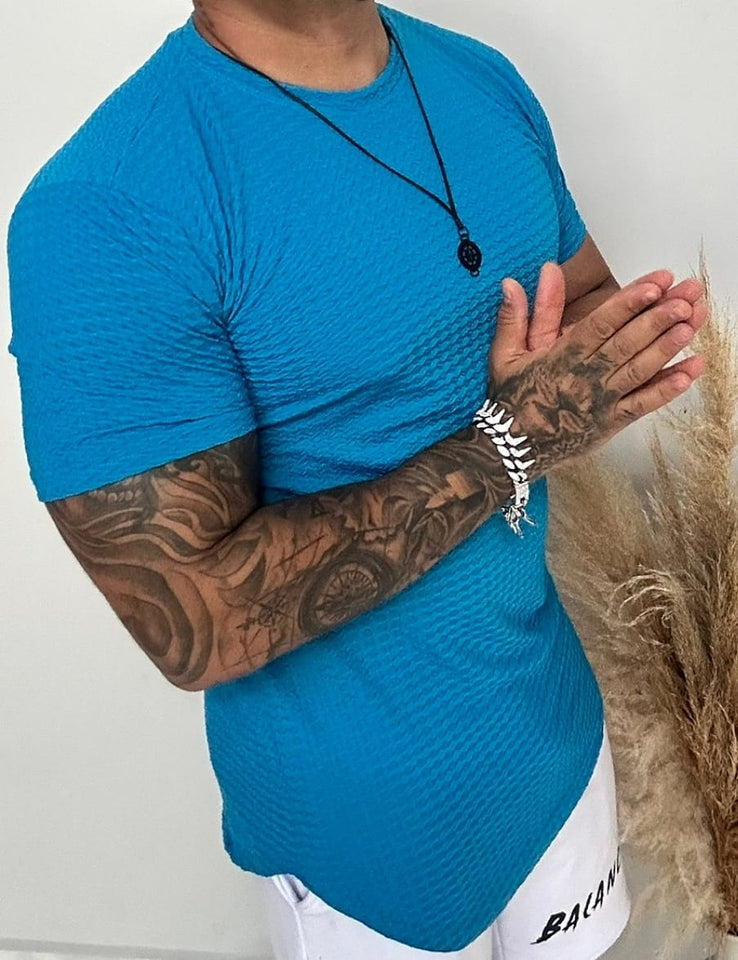 T-shirt Premium Rendada Azul