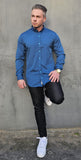 Camisa Premium Exalt Azul Manga Longa