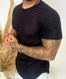 T-shirt Premium Rendada Preta