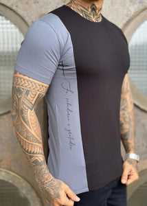 T-shirt Volk Listra Bicolor Preta