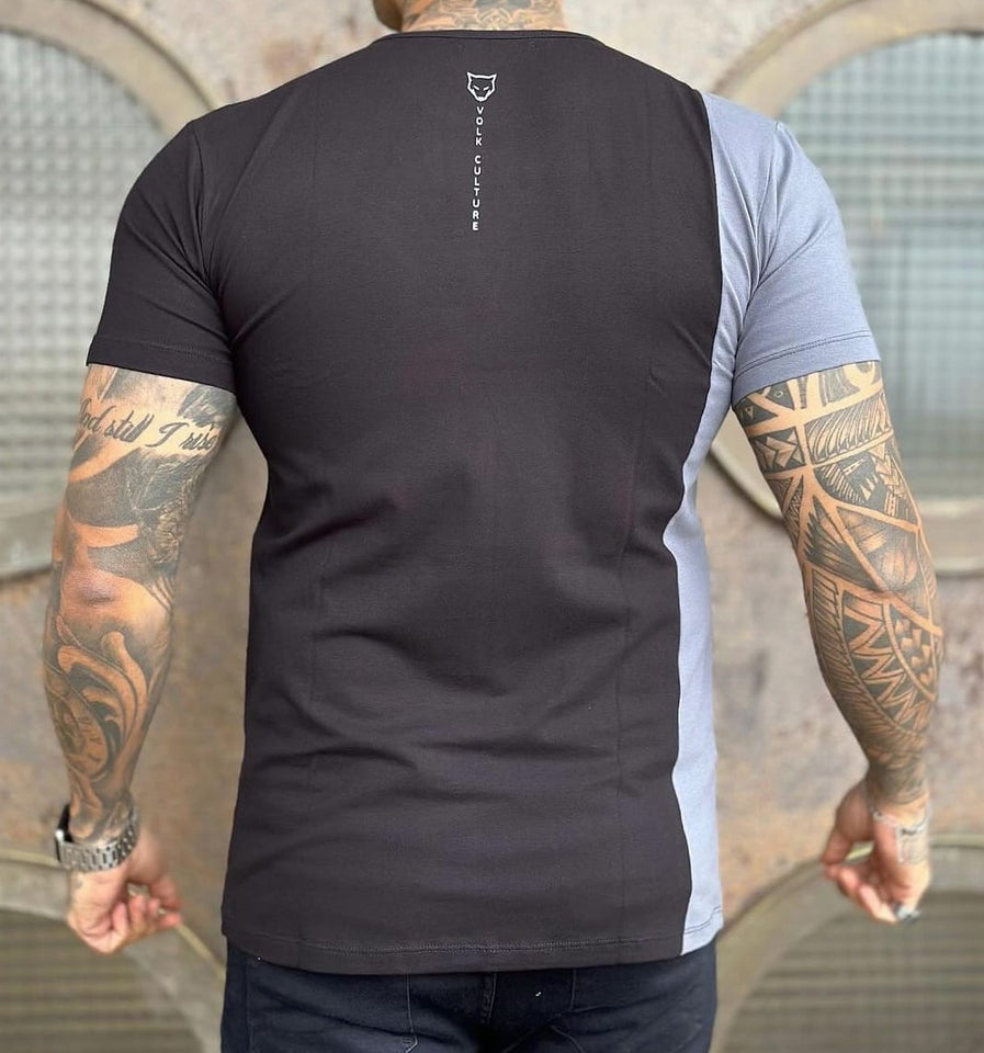 T-shirt Volk Listra Bicolor Preta