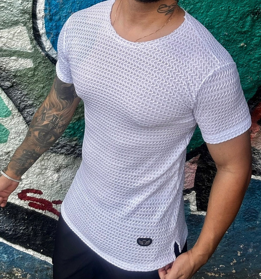 T-shirt Premium Rendada Branca