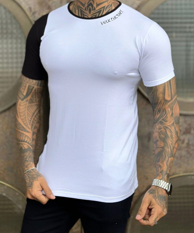 T-shirt Volk Listra Bicolor Branca