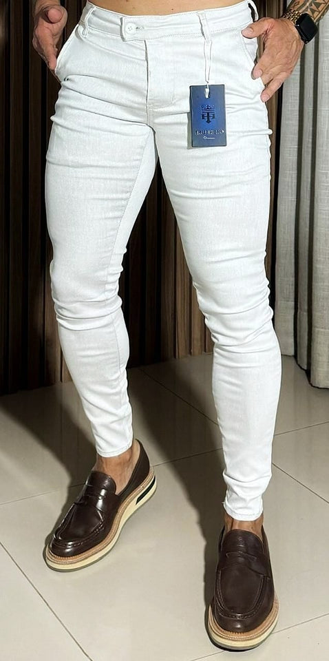 Calça Alfaiataria Skinny Hero Branca