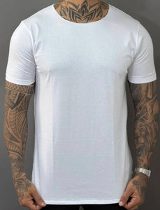 T-shirt Classic Branca Gola Canoa