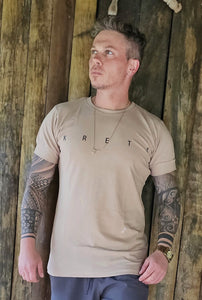 T-shirt Kreta Letreiro Creme