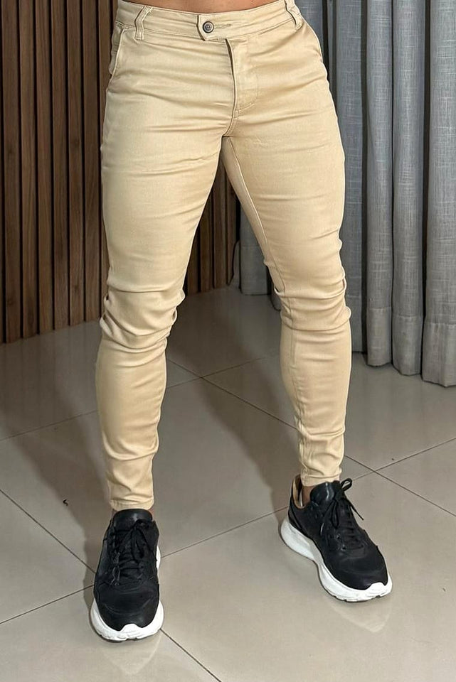 Calça Alfaiataria Skinny Hero Creme