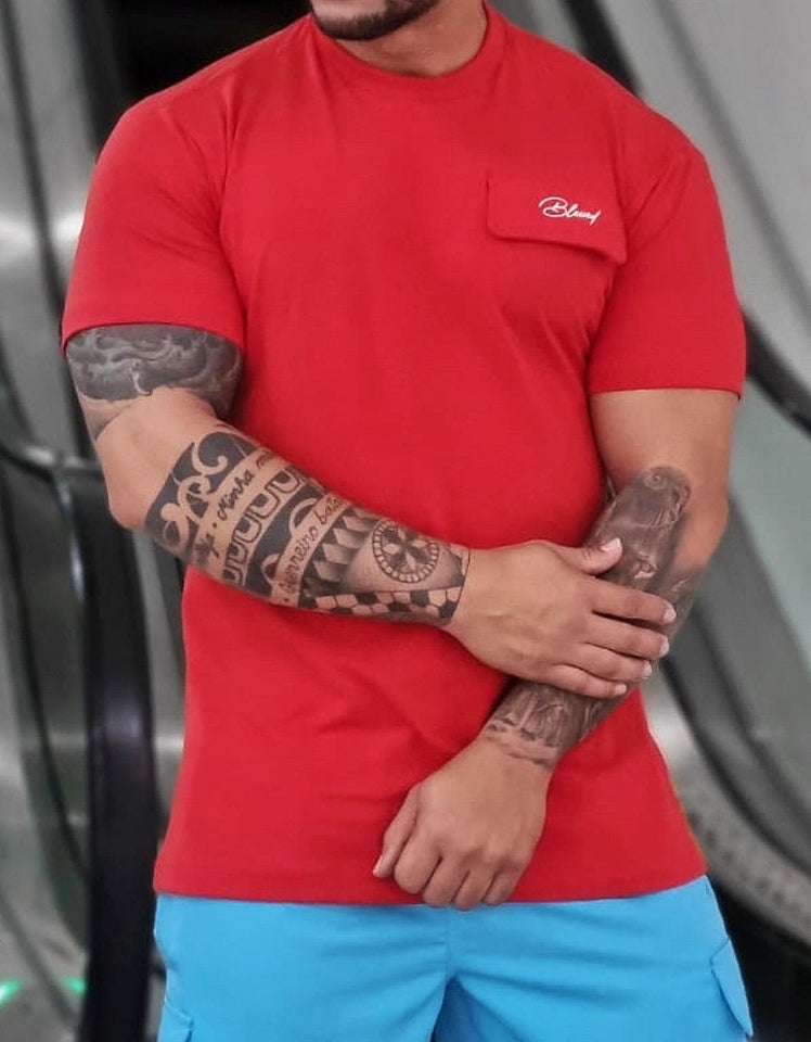 T-shirt Blessed Bolso Fake Vermelha