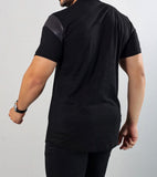 T-shirt Impérius Preta Detalhe Cirrê Gola Alta