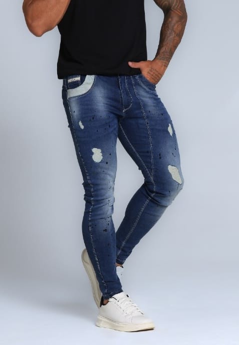 Calça Destroyed Codi Tingimento Preto
