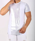 T-shirt Bicolor Branca Metalizada