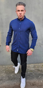 Camisa Premium Exalt Azul Marinho Manga Longa