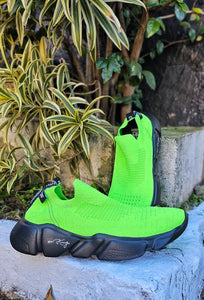 Tênis Meia Kangu Flayt Verde Neon