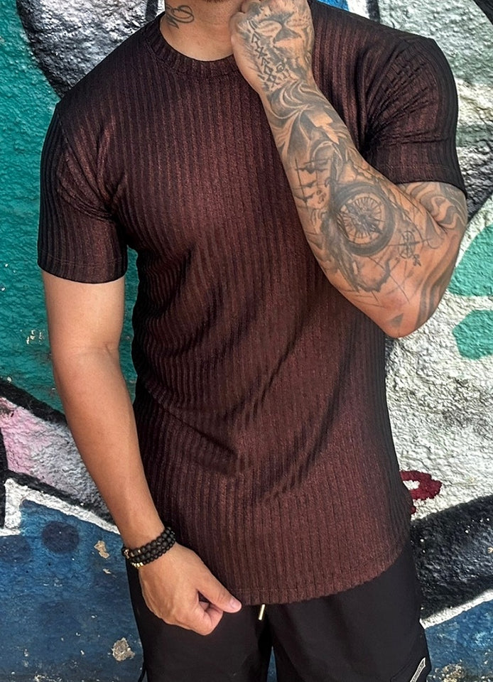 T-shirt Preta Metalizada Gliter