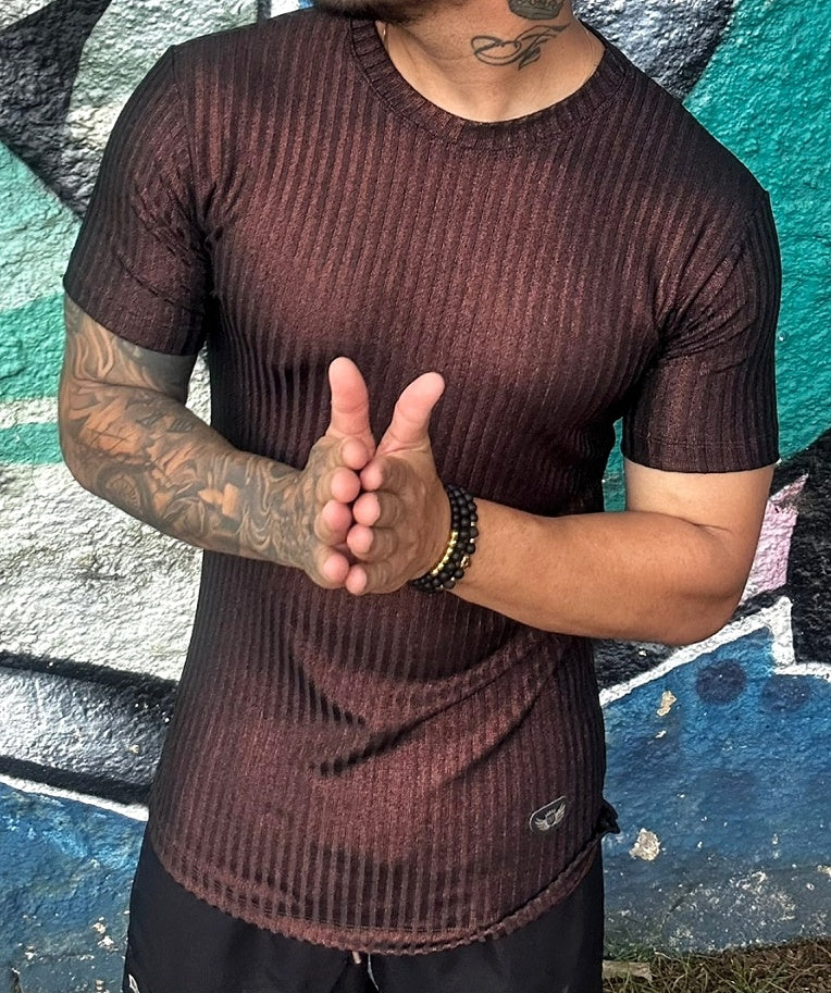 T-shirt Preta Metalizada Gliter