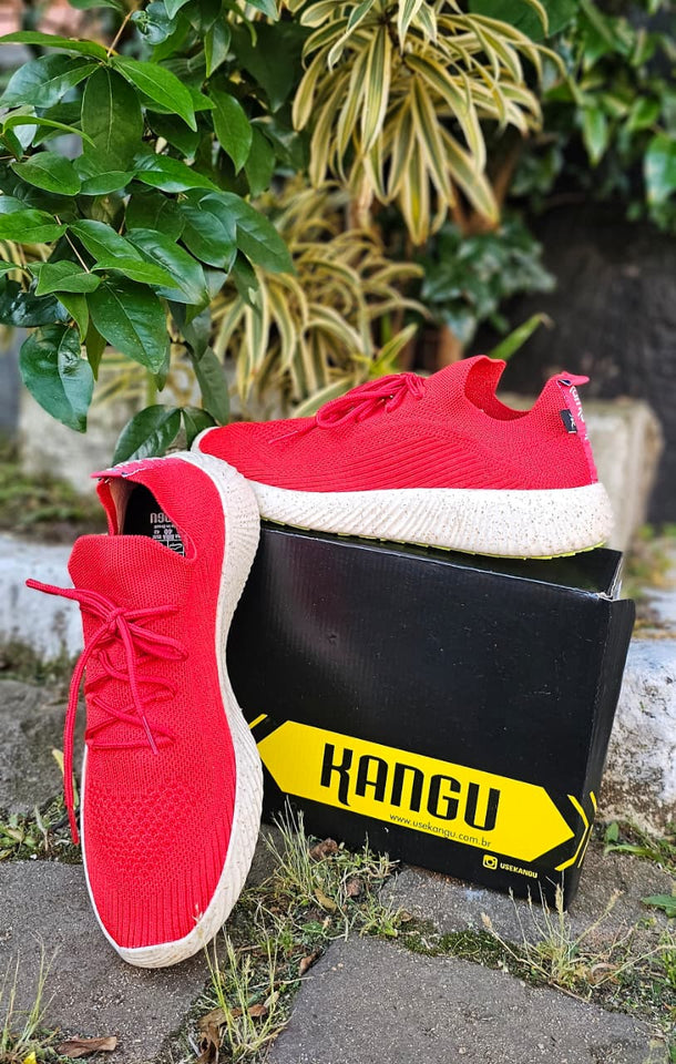 Tênis Meia Kangu Wave Vermelho Nature
