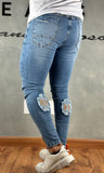 Calça Destroyed Skinny Jst Skull
