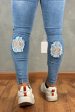 Calça Destroyed Skinny Jst Skull