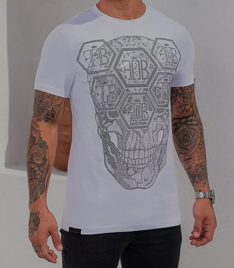 T-shirt Skull Pedraria Branca