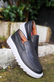 Sapato Mocassim Iate Couro Preto Tratorado Heicon
