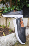 Sapato Mocassim Iate Couro Preto Tratorado Heicon