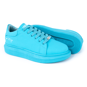 Tênis Kangu Oversized Courino sintético Azul aurora
